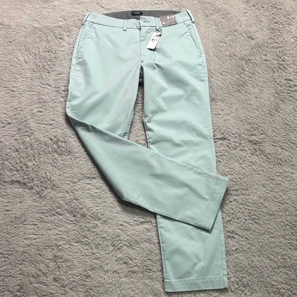 Express Men's Light Green Chinos